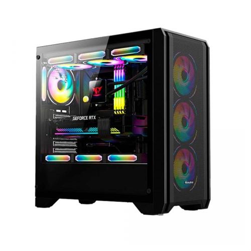 Кейс Huntkey GX750A 4*ARGB Black