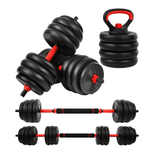 Gantellar 6v1 A654 (50 kg), qizil rang