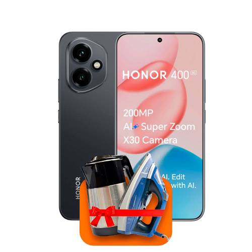 HONOR 400 8/256GB (Midnight Black) + (Утюг или электрочайник) + 100 ГБ интернета + 3 месяца бесплатного TV-COM