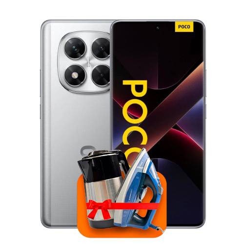 Xiaomi Poco X7 12/512 ГБ Global Version (Серебро) + (Утюг или электрочайник) + 100 ГБ интернета + 3 месяца ТV-COM в подарок!