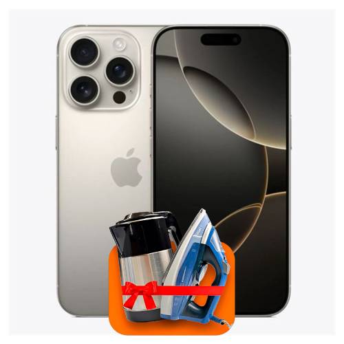 Apple iPhone 16 Pro 1ТБ (Natural Titanium) + (Утюг или электрочайник) + 100 ГБ интернета + 3 месяца ТV-COM в подарок!