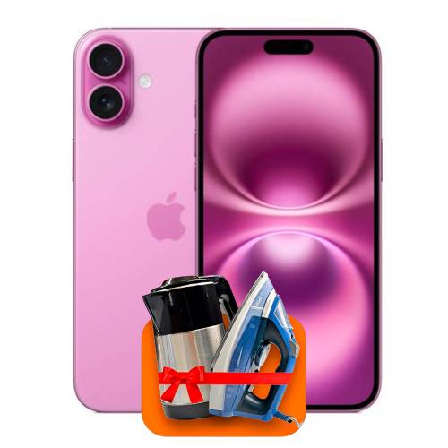 Apple iPhone 16 Plus 128ГБ (Розовый) + (Утюг или электрочайник) + 100 ГБ интернета + 3 месяца ТV-COM в подарок!