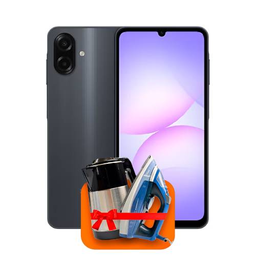 Samsung Galaxy A07 6/128ГБ, Black (Чёрный) + (Утюг или электрочайник) + 100 ГБ интернета + 3 месяца бесплатного TV-COM в подарок!