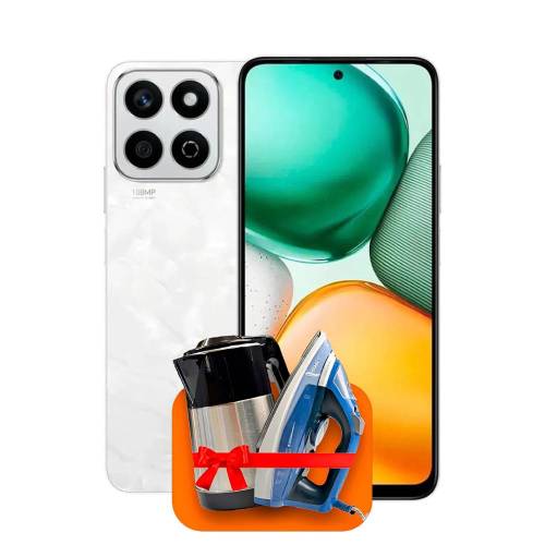 Honor X7c 6/128ГБ (Moonlight White) + (Утюг или электрочайник) + 100 ГБ интернета + 3 месяца бесплатного TV-COM