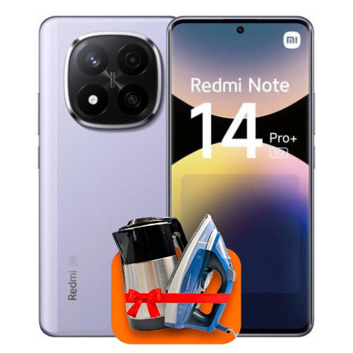 Xiaomi Redmi Note 14 Pro+ 5G 12/512ГБ Global Version (Lavender Purple) + (Утюг или электрочайник) + 100 ГБ интернета + 3 месяца ТV-COM в подарок!