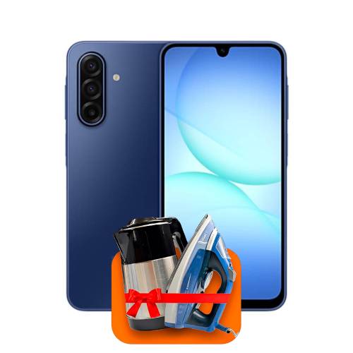 Samsung Galaxy A17 8/256ГБ (Синий) + (Утюг или электрочайник) + 100 ГБ интернета + 3 месяца бесплатного TV-COM в подарок!