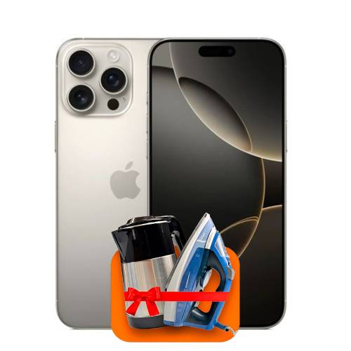 Apple iPhone 16 Pro Max 1ТБ (Natural Titanium) + (Утюг или электрочайник) + 100 ГБ интернета + 3 месяца ТV-COM в подарок!