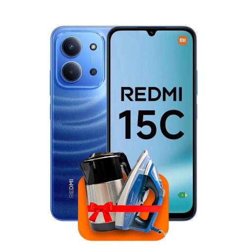 Xiaomi Redmi 15C 4/128ГБ (Синий) + (Утюг или электрочайник) + 100 ГБ интернета + 3 месяца ТV-COM в подарок!