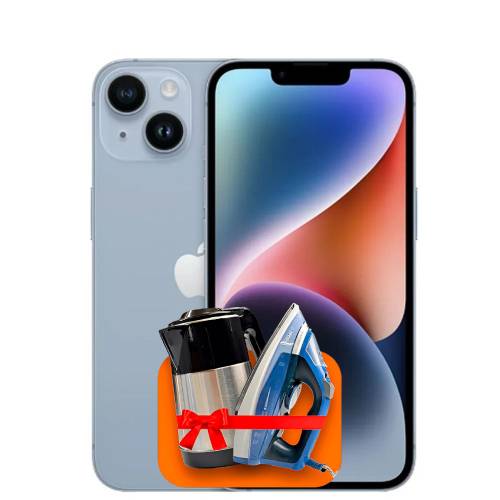 Apple iPhone 14 128ГБ Single (Синий) + (Утюг или электрочайник) + 100 ГБ интернета + 3 месяца ТV-COM в подарок!