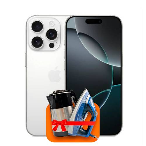 Apple iPhone 16 Pro 128GB (Oq Titanium) + (Dazmol yoki elektr choynak) + 100 GB internet + 3 Oy bepul TV-COM sovg'a!