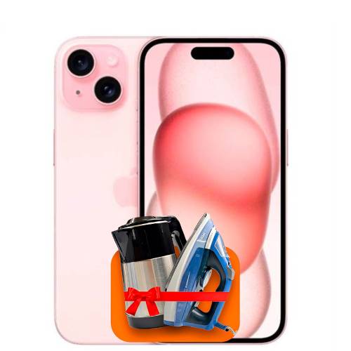 Apple iPhone 15 128GB Single (Роза) + (Утюг или электрочайник) + 100 ГБ интернета + 3 месяца ТV-COM в подарок!