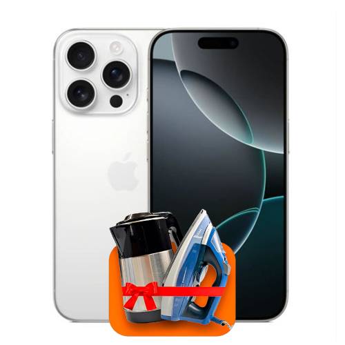 Apple iPhone 16 Pro 1TB (Oq Titanium) + (Dazmol yoki elektr choynak) + 100 GB internet + 3 Oy bepul TV-COM sovg'a!