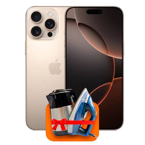 Apple iPhone 16 Pro Max 256GB (Desert Titanium) + (Dazmol yoki elektr choynak) + 100 GB internet + 3 Oy bepul TV-COM sovg'a!