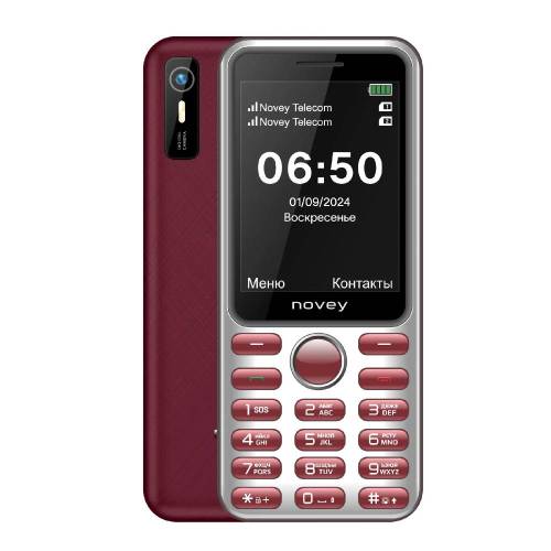 Телефон Novey A65, Red +100 ГБ интернета + 3 месяца ТV-COM в подарок!